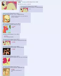 Size: 1008x1263 | Tagged: safe, derpibooru import, apple bloom, applejack, big macintosh, earth pony, pony, /mlp/, 4chan, apple, male, stallion, the big lebowski, walter sobchak