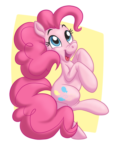 Size: 641x800 | Tagged: safe, artist:katseartist, derpibooru import, pinkie pie, earth pony, pony, abstract background, female, happy, mare, open mouth, solo