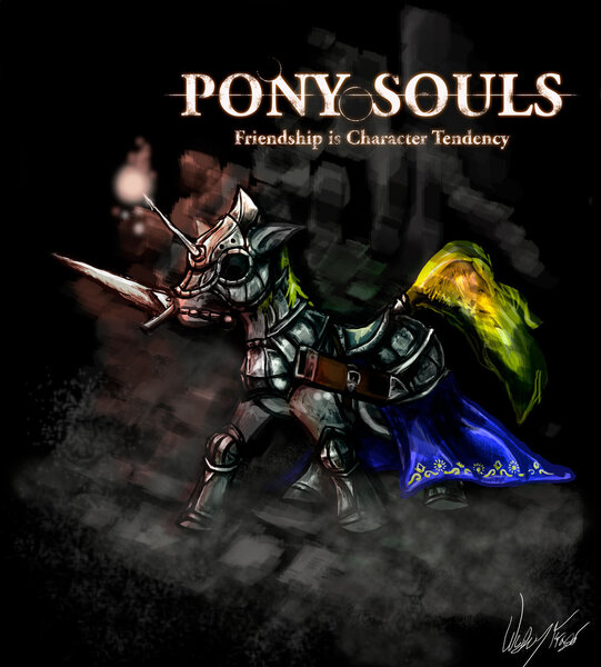 Size: 900x998 | Tagged: artist:asavarkul, demon's souls, derpibooru import, ponified, safe