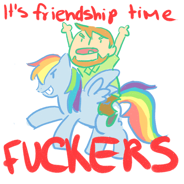 Size: 900x900 | Tagged: artist:wishinggirl, derpibooru import, human, pat, rainbow dash, riding, safe, text, two best friends play, vulgar