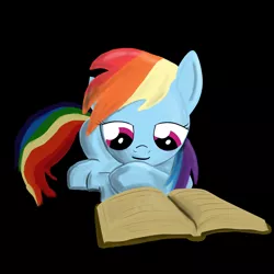 Size: 900x900 | Tagged: artist:anthpony, book, derpibooru import, rainbow dash, reading, safe, solo