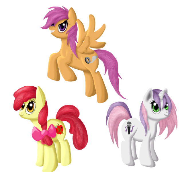 Size: 1854x1752 | Tagged: adult, apple bloom, artist:meteorimpact, cutie mark crusaders, derpibooru import, female, safe, scootaloo, simple background, sweetie belle, transparent background, trio, trio female, vector