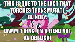 Size: 400x225 | Tagged: bronyetiquette, derpibooru import, forced meme, meta, pinkie pie, safe, text