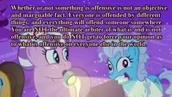 Size: 1264x711 | Tagged: bronyetiquette, derpibooru import, doctor horse, doctor stable, edit, edited screencap, flashlight (object), meta, nurse sweetheart, parody, read it and weep, safe, screencap, screw loose, text