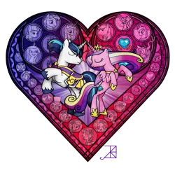 Size: 1600x1600 | Tagged: applejack, artist:akili-amethyst, changeling, changeling queen, derpibooru import, dive to the heart, female, fluttershy, kingdom hearts, mane six, night light, pinkie pie, princess cadance, princess celestia, princess luna, queen chrysalis, rainbow dash, rarity, safe, shining armor, stained glass, twilight sparkle, twilight velvet