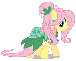 Size: 5200x4200 | Tagged: safe, artist:mihaaaa, derpibooru import, fluttershy, pegasus, pony, green isn't your color, absurd resolution, alternate hairstyle, artifact, clothes, dress, simple background, solo, transparent background, vector