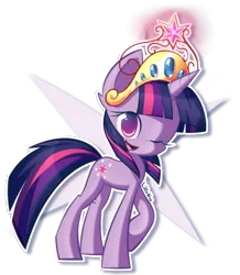 Size: 1092x1252 | Tagged: artist:lillynya, big crown thingy, cute, derpibooru import, element of magic, elements of harmony, safe, solo, twilight sparkle