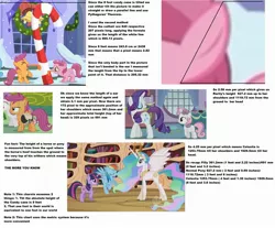 Size: 2816x2328 | Tagged: 8 foot candy cane, candy cane, derpibooru import, geometry, high res, math, princess celestia, rarity, safe, scootaloo, size chart, sweetie belle, text, twilight sparkle