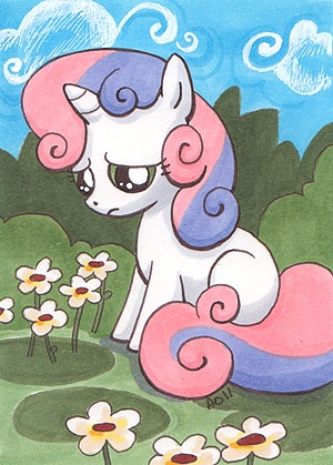 Size: 300x419 | Tagged: artist:blightedangel, derpibooru import, sad, safe, sweetie belle, traditional art