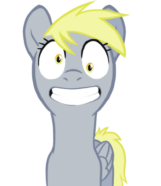 Size: 587x678 | Tagged: safe, artist:blackfeathr, derpibooru import, derpy hooves, pegasus, pony, female, grin, mare, solo