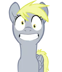 Size: 587x678 | Tagged: safe, artist:blackfeathr, derpibooru import, derpy hooves, pegasus, pony, female, grin, mare, solo