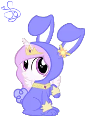 Size: 2000x2692 | Tagged: artist:kristiesparcle, bunny costume, cewestia, clothes, derpibooru import, filly, high res, princess celestia, safe, simple background, transparent background, vector