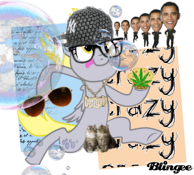 Size: 400x361 | Tagged: safe, derpibooru import, derpy hooves, cat, human, animated, barack obama, bling, blingee, bubble, dancing, exploitable meme, gangsta, gangster, glasses, hat, kitten, kitties, marijuana, meme, muffin, necklace, pot, solo, strategically covered, sunglasses, tongue out