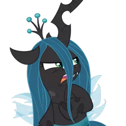 Size: 1000x1000 | Tagged: artist:xn-d, changeling, changeling queen, cute, cutealis, derpibooru import, ew gay, female, frown, meme, open mouth, queen chrysalis, safe, simple background, solo, transparent background, wings