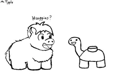 Size: 750x480 | Tagged: artist:mr tiggly the wiggly walnut, asdfmovie, derpibooru import, fluffy pony, fluffy pony original art, mine turtle, safe, this will not end well