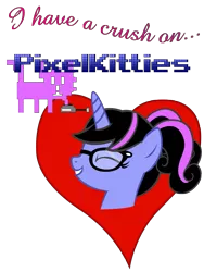 Size: 3000x4000 | Tagged: artist:stinkehund, derpibooru import, glasses, heart, oc, oc:pixelkitties, safe, solo, unofficial characters only