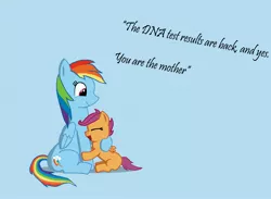 Size: 3438x2514 | Tagged: artist:sawsta, derpibooru import, high res, rainbow dash, safe, scootaloo, scootalove