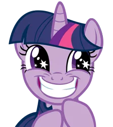 Size: 3575x4000 | Tagged: safe, artist:atomicgreymon, derpibooru import, twilight sparkle, pony, unicorn, female, grin, mare, rapeface, reaction image, rubbing hooves, simple background, smiling, solo, squee, starry eyes, transparent background, unicorn twilight, vector, wingding eyes