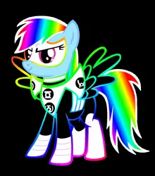 Size: 838x954 | Tagged: derpibooru import, green lantern, neon, parallax, rainbow dash, safe