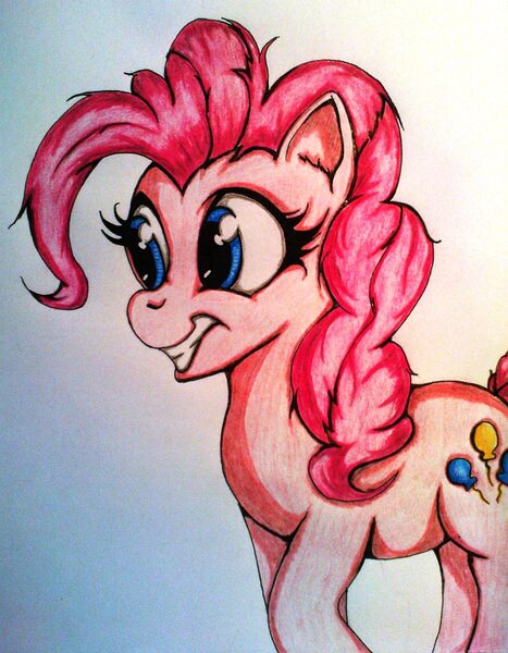 Size: 1450x1861 | Tagged: artist:tomek2289, derpibooru import, pinkie pie, safe, traditional art