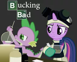 Size: 1600x1287 | Tagged: artist:gen-jack-oneill, breaking bad, derpibooru import, parody, safe, spike, twilight sparkle