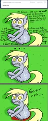 Size: 747x1871 | Tagged: safe, derpibooru import, derpy hooves, pegasus, pony, ask-derpyweas, blood, comic, derpyweas, female, mare, spanish, tumblr