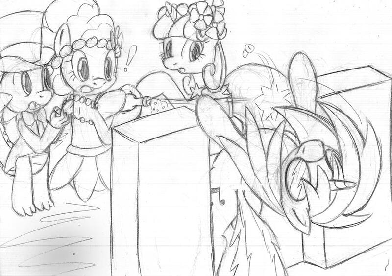 Size: 900x634 | Tagged: artist:tg-0, bottle, derpibooru import, pinkie pie, safe, spike, twilight sparkle, vinyl scratch