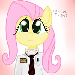 Size: 900x900 | Tagged: artist:jhannrahn, boss, derpibooru import, fluttershy, safe, the office