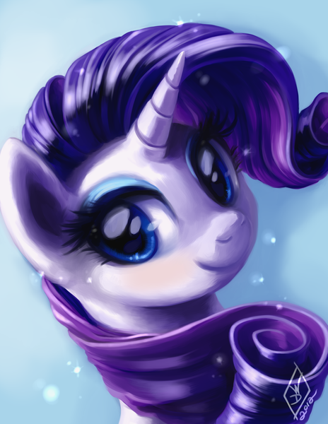 Size: 1545x2000 | Tagged: safe, artist:whitediamonds, derpibooru import, rarity, bust, looking at you, portrait, solo