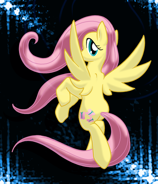 Size: 1800x2100 | Tagged: safe, artist:oddwarg, derpibooru import, fluttershy, pegasus, pony, butt, female, looking at you, looking back, looking back at you, mare, plot, solo