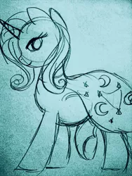 Size: 774x1032 | Tagged: safe, artist:hp-hf, derpibooru import, trixie, pony, unicorn, female, mare, pregnant, solo, traditional art