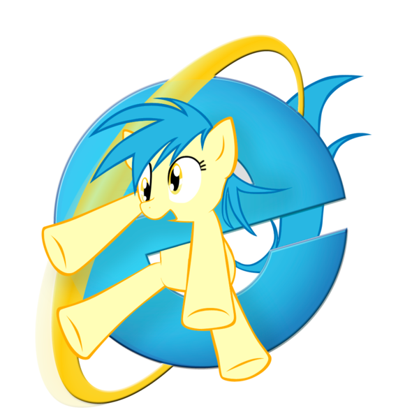 Size: 1000x1000 | Tagged: safe, artist:mcsadat, artist:parallaxmlp, derpibooru import, oc, oc:internet explorer, ponified, unofficial characters only, pony, browser ponies, clumsy, internet browser, internet explorer, ivy explorer, simple background, solo, stuck, transparent background