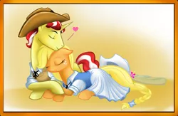 Size: 919x598 | Tagged: applejack, artist:moostargazer, derpibooru import, female, flim, flimjack, male, safe, shipping, straight