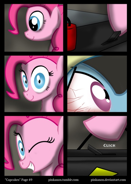 Size: 1000x1400 | Tagged: grimdark, artist:pinkanon, derpibooru import, pinkie pie, rainbow dash, earth pony, pegasus, pony, comic:cupcakes the comic, fanfic:cupcakes, abuse, blood, car battery, comic, dashabuse, gore