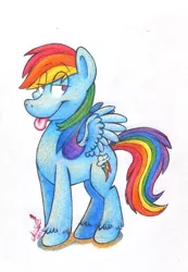 Size: 748x1084 | Tagged: safe, artist:iceberglonely, derpibooru import, rainbow dash, tongue out