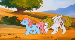 Size: 897x486 | Tagged: baby cuddles, derpibooru import, g1, my little pony 'n friends, out of context, safe, screencap, surprise