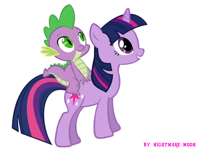 Size: 2000x1500 | Tagged: artist:nightmaremoons, derpibooru import, riding, safe, spike, twilight sparkle