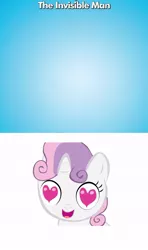 Size: 638x1078 | Tagged: derpibooru import, hotel transylvania, safe, sweetie belle, the invisible man