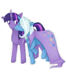 Size: 2480x2730 | Tagged: safe, artist:dalishtook, derpibooru import, trixie, twilight sparkle, female, get, high res, index get, lesbian, milestone, shipping, twixie