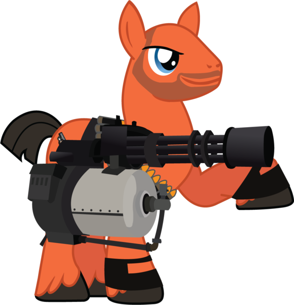 Size: 1041x1079 | Tagged: artist:ah-darnit, derpibooru import, heavy, ponified, safe, simple background, solo, team fortress 2, transparent background