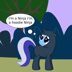 Size: 1280x1280 | Tagged: artist:colgate2, clothes, derpibooru import, hoodie, hoodie ninja, minuette, safe