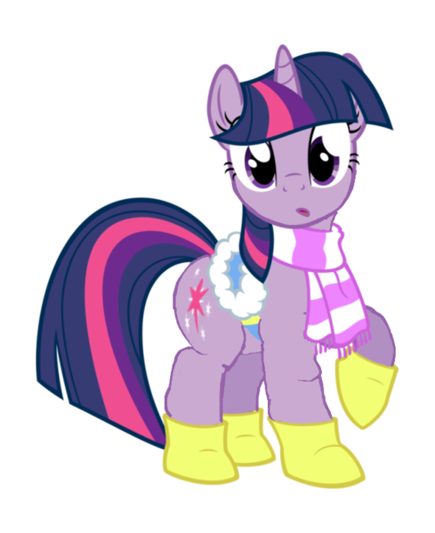 Size: 619x760 | Tagged: artist:nullpony-exception, boots, clothes, derpibooru import, saddle, safe, scarf, twilight sparkle