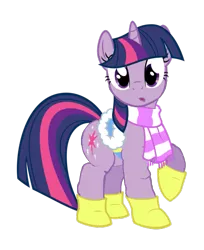 Size: 619x760 | Tagged: artist:nullpony-exception, boots, clothes, derpibooru import, saddle, safe, scarf, twilight sparkle