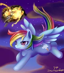 Size: 600x690 | Tagged: artist:incinerater, derpibooru import, explosion, rainbow dash, safe