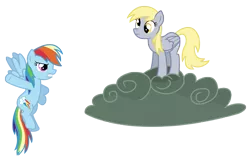 Size: 4500x3000 | Tagged: safe, artist:atoklanzeros, derpibooru import, derpy hooves, rainbow dash, pegasus, pony, female, mare