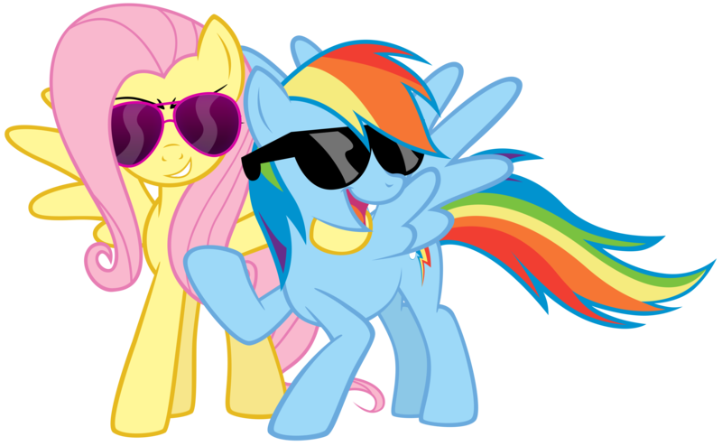 Size: 11345x7000 | Tagged: absurd resolution, artist:eugene-joe-c, derpibooru import, fluttershy, glasses, rainbow dash, safe, simple background, sunglasses, swag, transparent background, vector