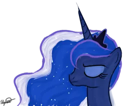 Size: 900x762 | Tagged: artist:herbsmoker, derpibooru import, eyes closed, princess luna, safe, simple background, solo