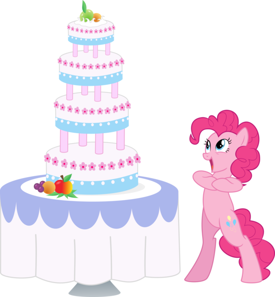 Size: 3820x4121 | Tagged: safe, artist:emberfiremane, derpibooru import, pinkie pie, pony, absurd resolution, bipedal, cake