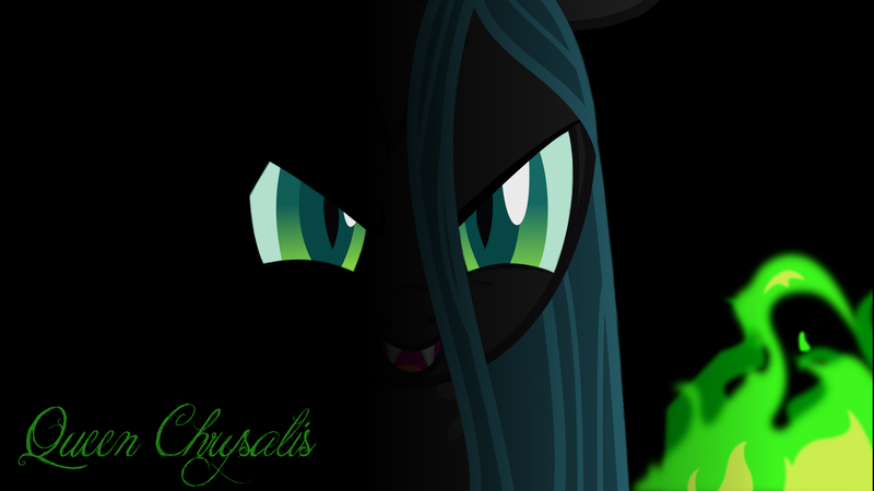 Size: 1920x1080 | Tagged: artist:vending machine, changeling, changeling queen, derpibooru import, female, queen chrysalis, safe, wallpaper