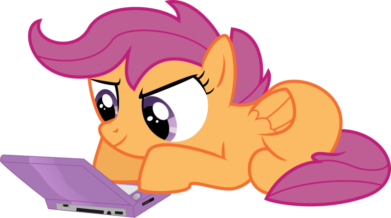 Size: 7000x3907 | Tagged: 3ds, artist:lightningtumble, derpibooru import, safe, scootaloo, simple background, solo, transparent background, vector